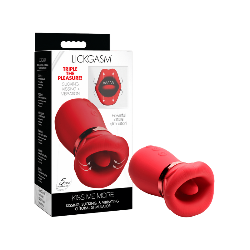 Kiss Me More Kissing, Sucking, & Vibrating Clitoral Stimulator