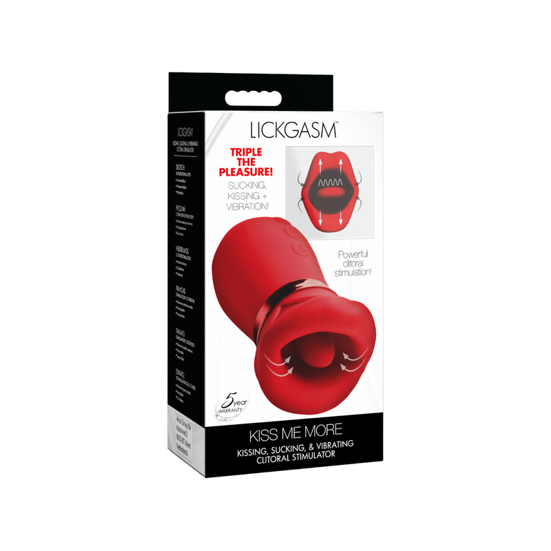 Kiss Me More Kissing, Sucking, & Vibrating Clitoral Stimulator