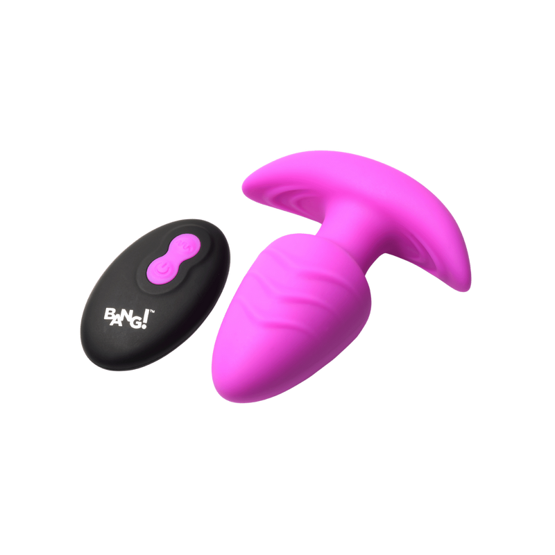 Bang! Rotating & Vibrating Butt Plug with Remote (Purple)