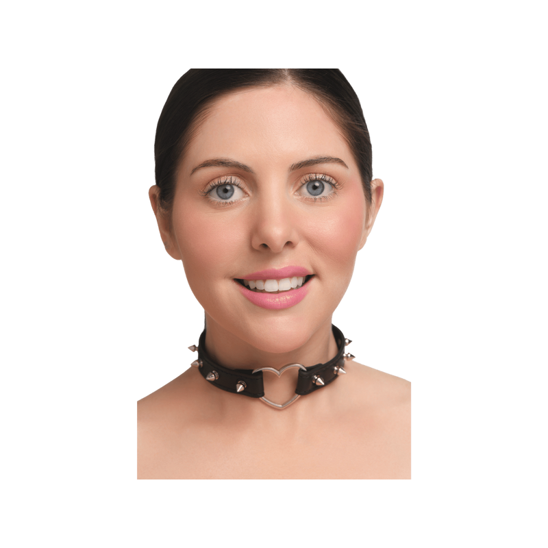 Spiked Heart Choker (Black)