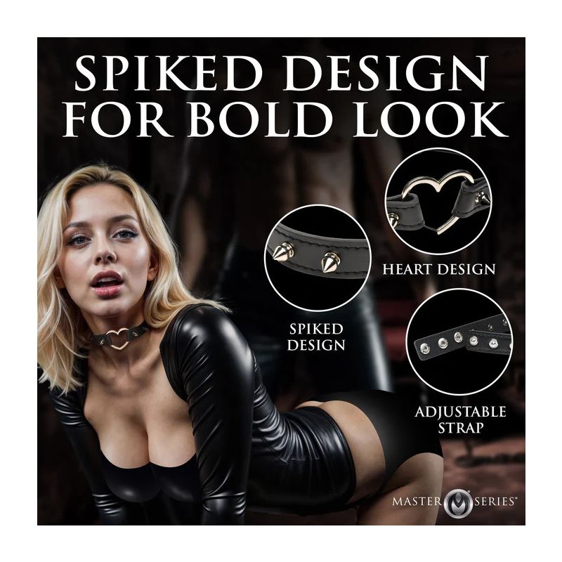 Spiked Heart Choker (Black)
