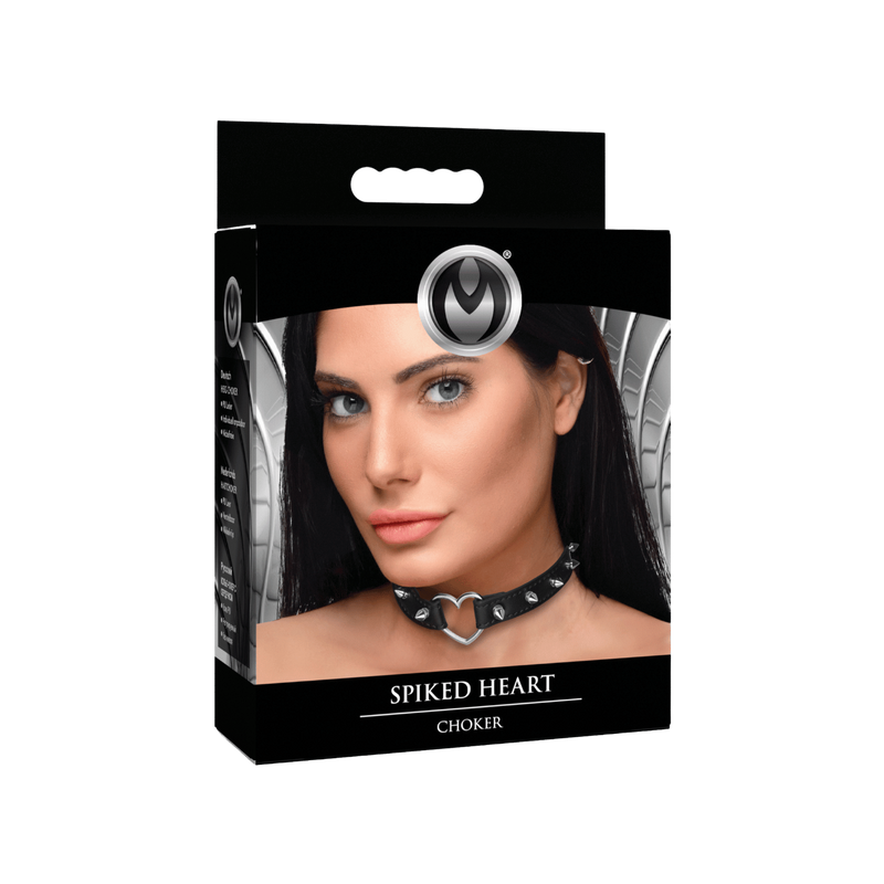 Spiked Heart Choker (Black)